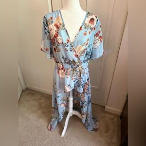 Sheer cover up with a floral print,  XL, NWOT